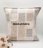 Cream patchwork envelope cushion cover.   - Image 10