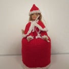 COVER GIRL - SPARE TOILET ROLL COVER - MISS CHRISTMAS
