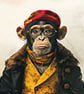 Monkey Print Lampshade - Fun Monkey Portrait Lampshade - Image 5