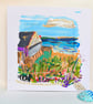 The Quiet Edge of Summer – Original Coastal Collage Artwork