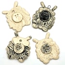 Ceramic sheep hanging decoration 