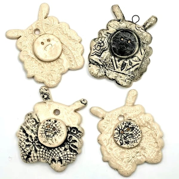 Ceramic sheep hanging decoration 