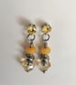 Yellow gemstone beaded earrings cubic zirconia,citrine & jade  - Image 3