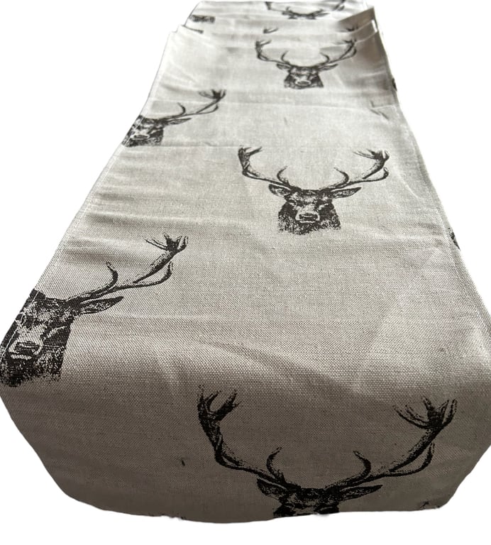 Stag Print, Table Runner 2m x 30cm Gift Idea