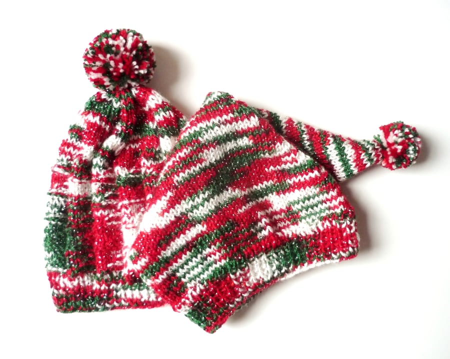 Twins Christmas hats - Kids photo shoots - Festive knitwear - Gift set