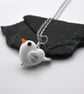 glass seagull pendant necklace - medium - Image 2