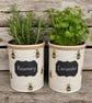 Boho Rustic Bee Handmade Recycled Eco-Friendly Indoor Kitchen Herb Gift Set - Image 6