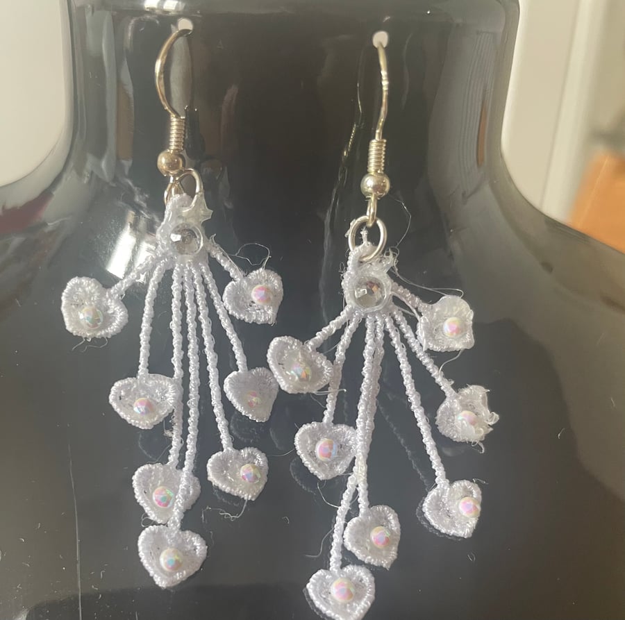 Handmade Free Standing Lace Earrings