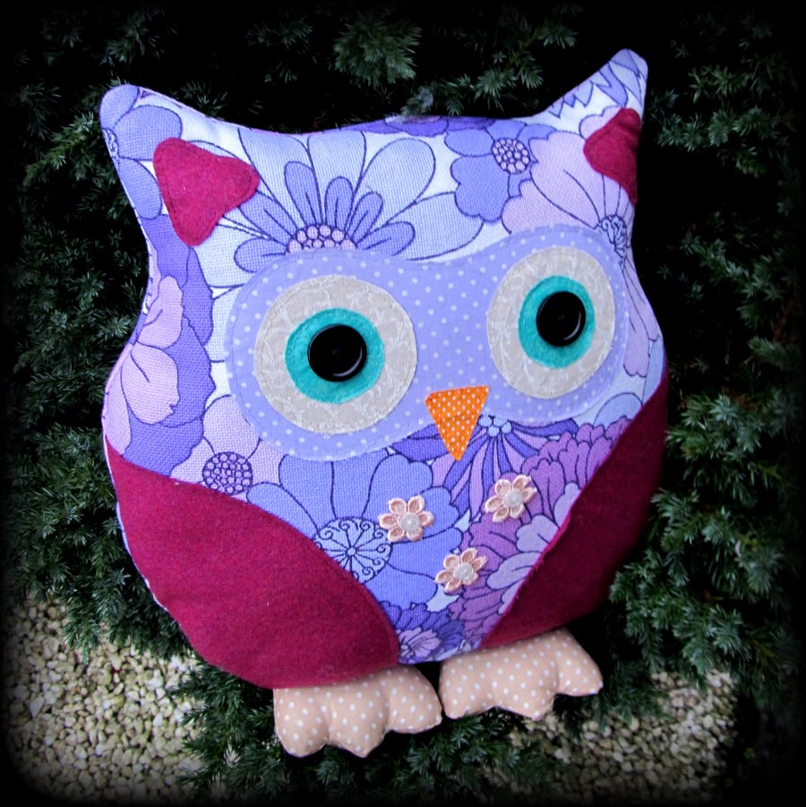 Jemima,  large owl cushion.