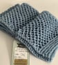 COTTON scarf. ' Breeze'. Lightweight , all-seasons. Sky blue. - Image 8