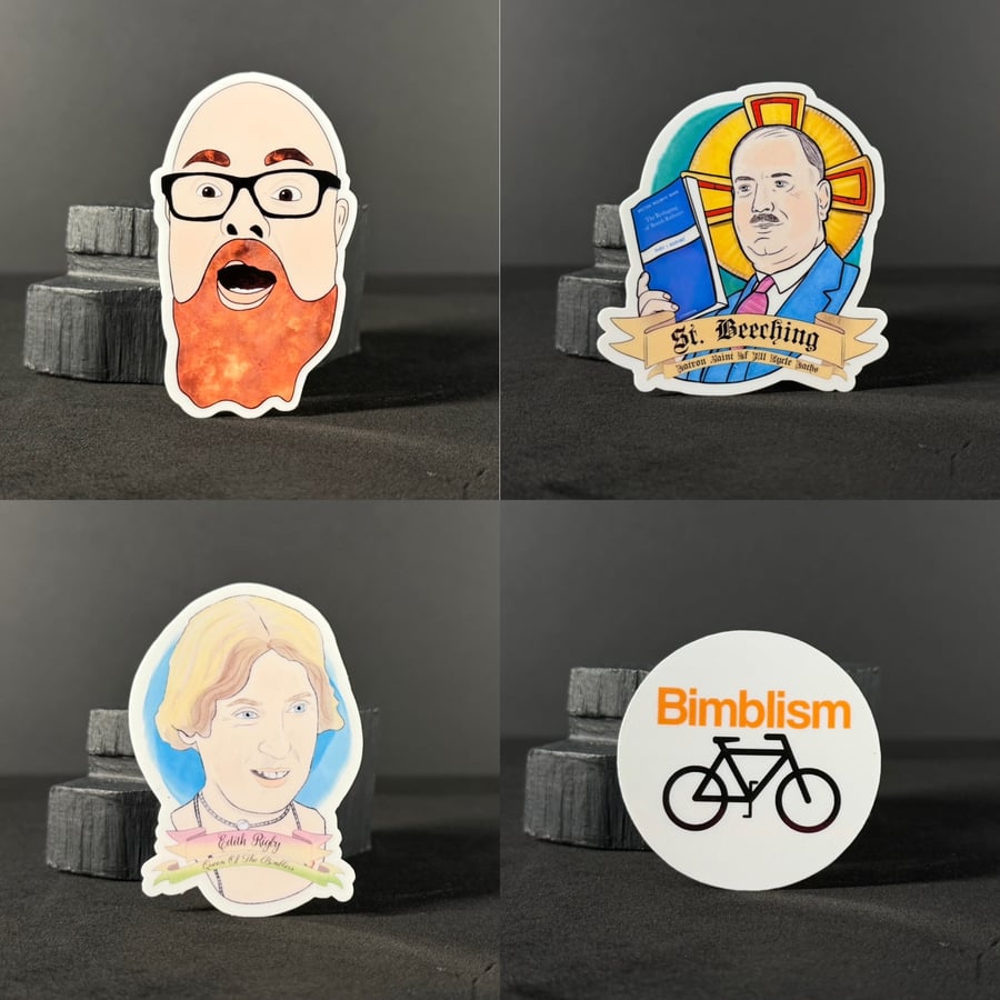 Bimblism Set Of 4 Vinyl Stickers 