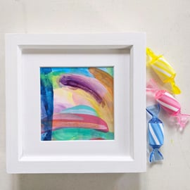 Cadenza,  Small Framed Abstract Painting Gift