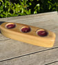Handmade Pine Wood Candle Holder with Glass Liners