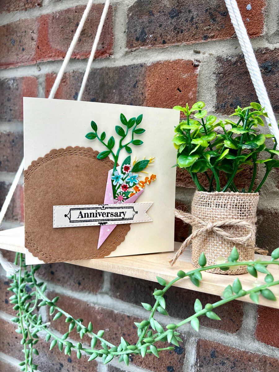 Anniversary Card - ‘Bouquet of flowers’