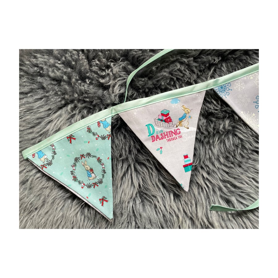 Peter Rabbit Christmas Bunting - small