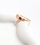 Ruby Gold Heart Ring Handmade  - Image 4