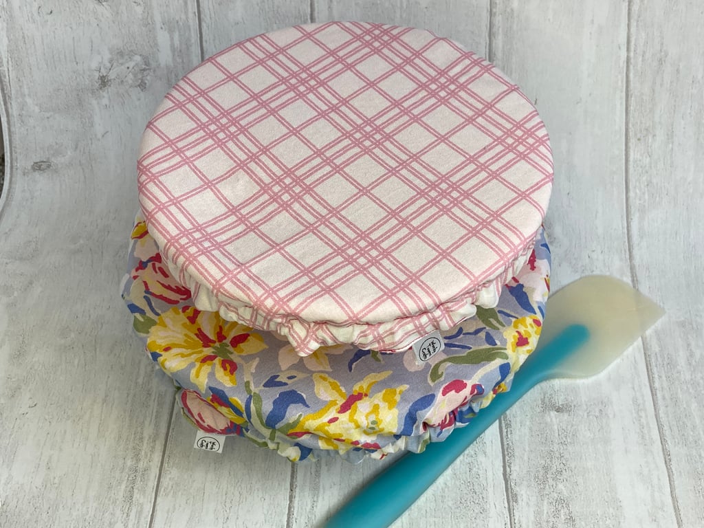 Reusable bowl covers - set of two. Pastels