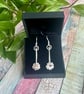 Handmade Solid Silver Flower Drop Earrings - Summer Seconds - Image 2