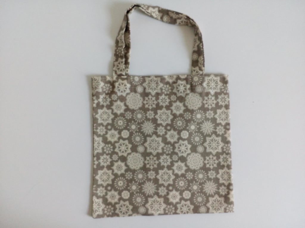 Xmas gift bag, eco christmas, snowflake xmas bag, Christmas gift bag, gift wrap