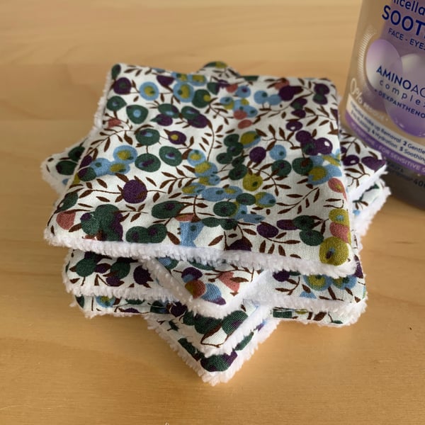 Liberty Fabric Reusable Makeup Remover Wipes