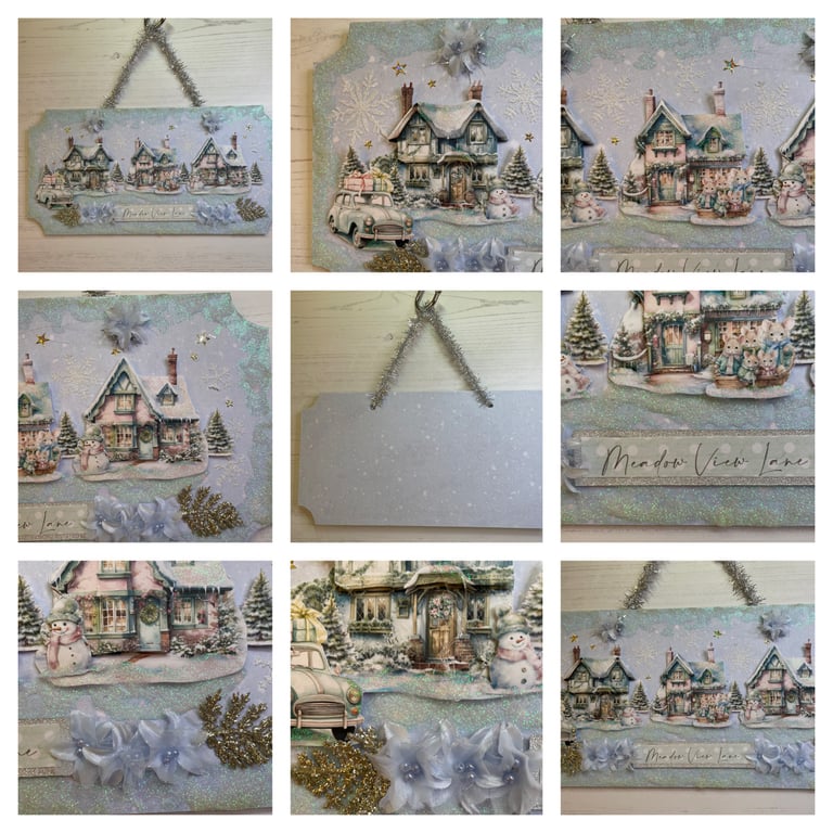 Holidays - Christmas Plaque - Meadow View Lane by  Carolee Crafts PB6 - 0007