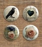 Badge Pack – Set Of 4 Roses and Ravens Button Badges (RR) - Image 1