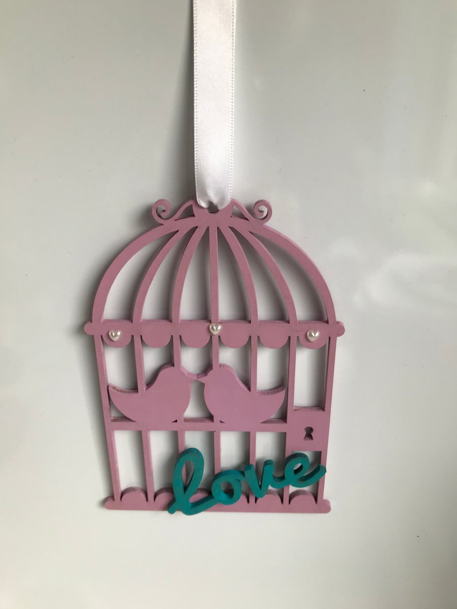 Hanging MDF Birdcage Decoration