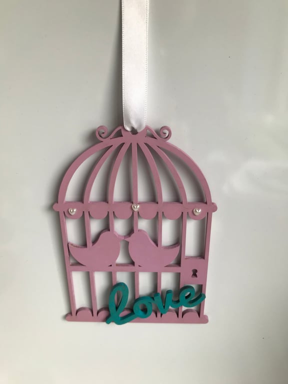 Hanging MDF Birdcage Decoration