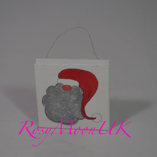Father Christmas on Canvas Decoration 