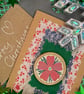 Poinsetta Wooden brooch Gift for granny - Image 10