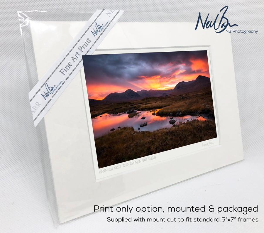Rannoch Moor Glen Coe Highlands Scotland - A6 (7" x 5") Unframed Print