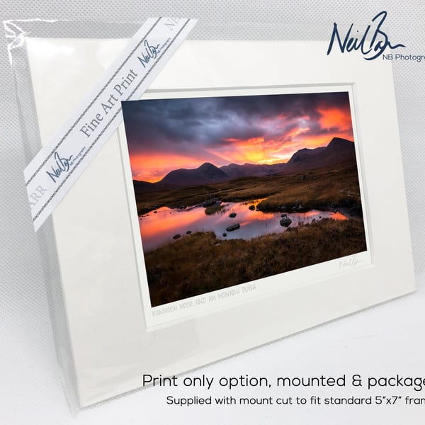 Rannoch Moor Glen Coe Highlands Scotland - A6 (7" x 5") Unframed Print