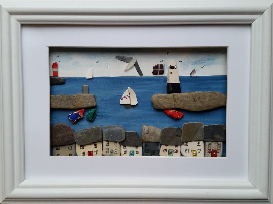 Cornish harbour Scene, Mevagissey, Cornwall, Unique Gift Ideas