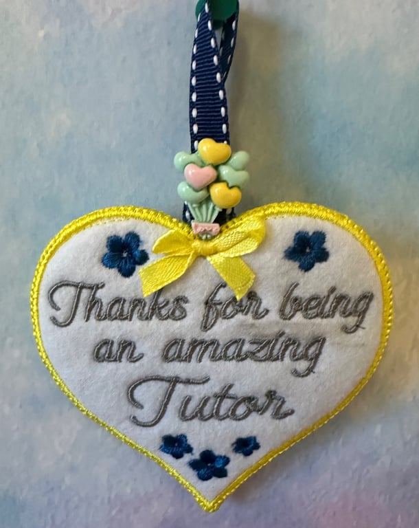 Scented Felt Heart Hanging Ornament Tutor  Thank You