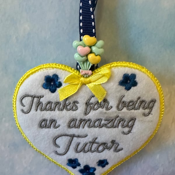Scented Felt Heart Hanging Ornament Tutor  Thank You