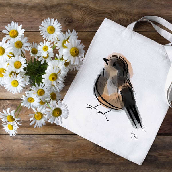 House Sparrow 100% Cotton Tote Bag, Tote Bag, Heavy Cotton Tote Bag, Birds Gifts