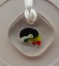 Bird on Clear Fused Glass Card - Image 2