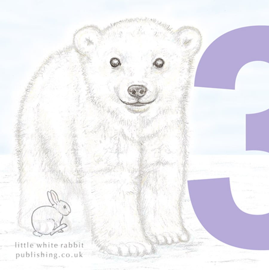 Polar Bear Cub - 3 Card