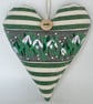 SNOWDROP HEART (Heart of the Month) - with lavender