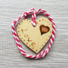 Heart - Mini hanging decoration – love token - Tag – Love heart