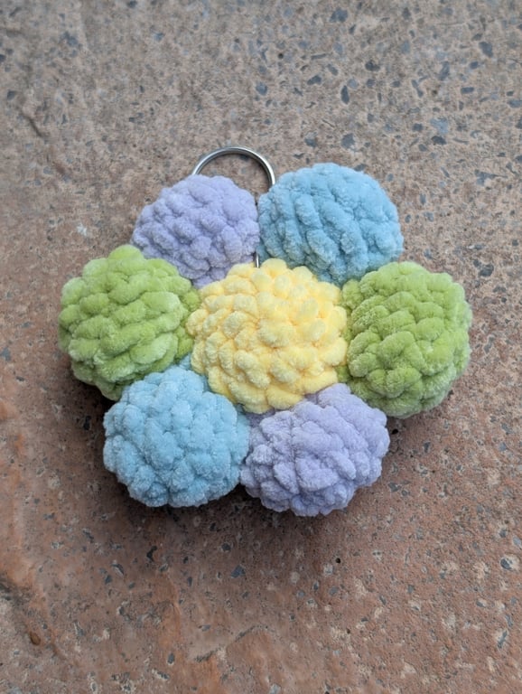  Crochet Flower Plush Keyring-Bag Tag