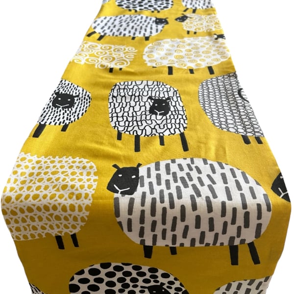 Sheep Print Animal, Table Runner,  1.95m x 30cm