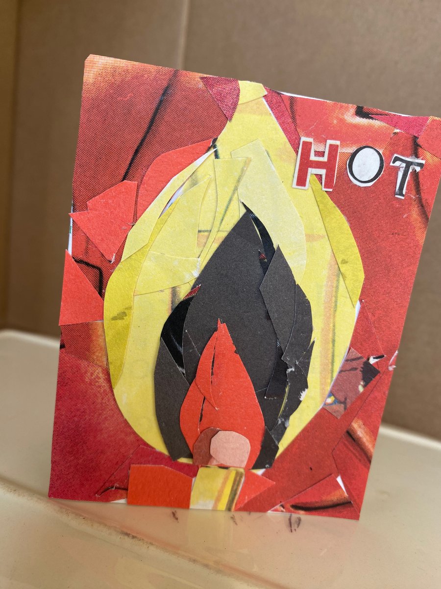 Too hot to handle now -little collage card bold match design