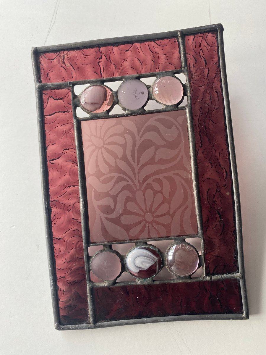 Seconds Sunday Stained Glass Etched Panel