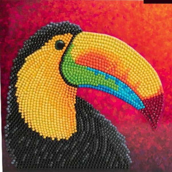 Tropical toucan card diamond painting kit