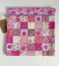 Patchwork project bag - Pink Flowers - Image 1