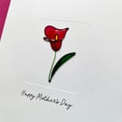 Wire Lily - Mother's Day Card - Birthday Card - Thank you Card - Easter Card