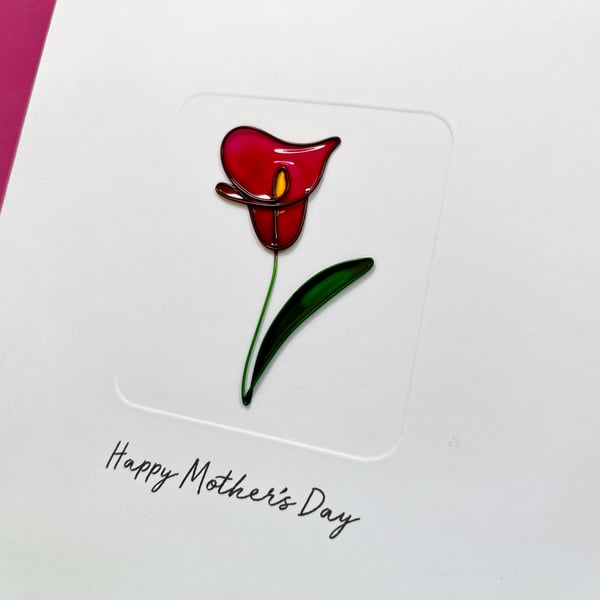 Wire Lily - Mother's Day Card - Birthday Card - Thank you Card - Easter Card