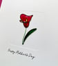 Wire Lily - Mother's Day Card - Birthday Card - Thank you Card - Easter Card