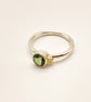 Green Apatite Ring in Silver and Gold  - Image 2